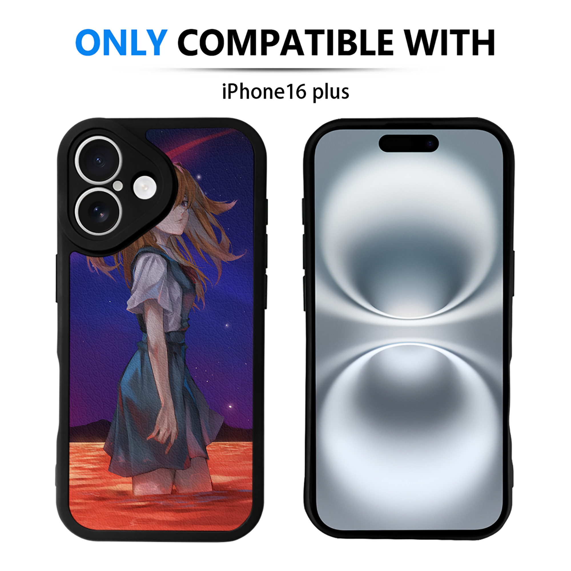 （画像用） EVA 新世紀エヴァンゲリオン 【iPhone 16シリーズ対応】シリコンスマホケース（レザー調） 材質：シリコン